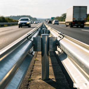 Barriera Antiurto per Autostrade in Acciaio Zincato, Guardrail a Sezione W per Progetti di Costruzione Stradale Comunale - Product Image 4
