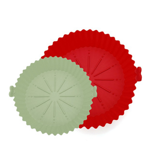 Molde de silicona para freidora de aire, reutilizable, apto para horno y lavavajillas, engrosado, para pasteles y repostería de colores - Product Image 2