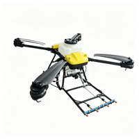 Drone de nettoyage de panneaux solaires en alliage d'aluminium, pulvérisation d'eau haute pression, 4 axes, itinéraire de nettoyage intelligent