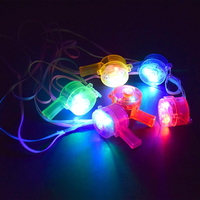 Sifflet LED clignotant fantaisie, jouet lumineux coloré avec cordon, accessoires de fête pour discothèque, bar, concert et événements de cheerleading