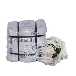 100% recycled Trapo Industrial Blanco 1 Kg Cotton Rags White Industrial Microfiber Rags Wholesale Cleaning Rags