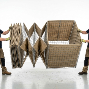<span class=keywords><strong>Mur</strong></span> <span class=keywords><strong>de</strong></span> protection anti-explosion en gabions galvanisés, murs <span class=keywords><strong>de</strong></span> sable anti-explosion durables, barrière défensive soudée avec géotextile - Product Image 4