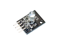 Module LED RGB 5mm à lentille transparente Modèle MOD-33 avec résistances intégrées de 150 Ohm, indicateur d'état CC, affichage multicolore et fusion de couleurs