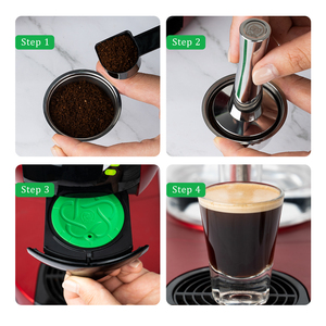 Capsule de café réutilisable Rich Creama, dosette rechargeable, filtre à café en acier inoxydable pour Mini Me, Kp70, Genio Basic - Product Image 5