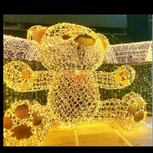 Grand motif lumineux en forme d'ours pour la décoration de Noël en extérieur - Product Image 6