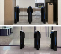 Portillon tournant optique à capteurs infrarouges pour la sécurité des bureaux intelligents, des hôtels, des aéroports et des gares ferroviaires