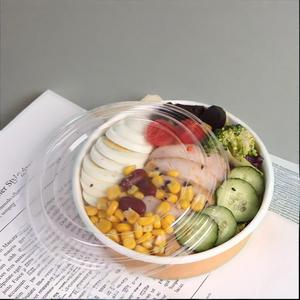 Bols en papier kraft durables et étanches de qualité alimentaire conçus sur mesure Bols à collation et à salade imprimés bicolores - Product Image 3