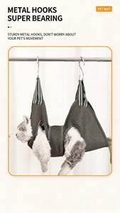 Hamac de toilettage pliable rechargeable <span class=keywords><strong>anti</strong></span>-rayures et <span class=keywords><strong>anti</strong></span>-morsures, antibactérien, pour aider à la coupe des ongles des chats et des chiens - Product Image 3