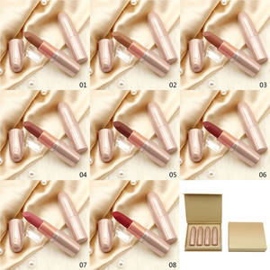 Set de Lápices Labiales Mate de Larga Duración, Resistentes al Agua, de 4 Colores, Marca Privada, para Uso Diario, a Base de Minerales, Kit de Maquillaje en Barra, Suministro ODM - Product Image 2