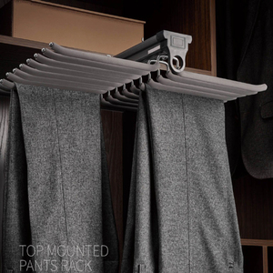 Accessoires de garde-robe multifonctionnels VT-10.153 Tirer les porte-manteaux coulissants montés sur le côté Rail de cintre durable - Product Image 1