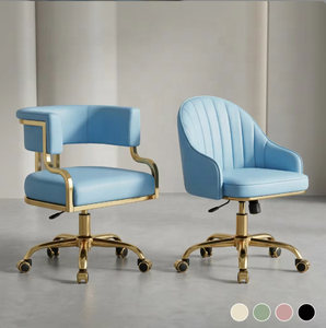 Modern Luxury Gold Base PU Leather Manicure Chair Set Professional Beauty Salon Pedicure Technician <b>Stool</b> <b>Wheels</b> Multifunctional - Product Image 4
