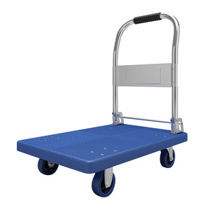 Chariot à plateforme pliable portable à 4 roues, léger, pour déménagement, courses et rangement à domicile - Product Image 1
