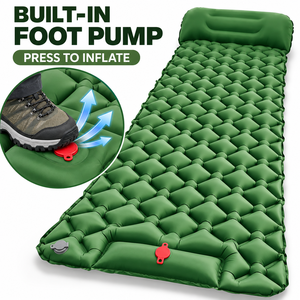 Sac de couchage gonflable individuel en TPU avec pompe à pied, type enveloppe, tapis résistant à l'humidité, 2 saisons, écologique pour le camping - Product Image 4