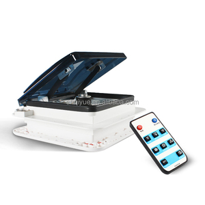 Ventilateur de toit électrique pour camping-car 340x340mm 12V 24V avec capteur de pluie, éclairage LED et télécommande, pour <span class=keywords><strong>caravane</strong></span> - Product Image 4