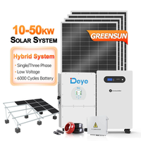 Onduleur hybride Deye 10kW 20kW 30kW 40kW 50kW kit de système solaire avec batterie LiFePO4 fabricant alimentation directe