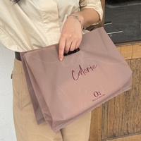 Sacs de shopping en plastique LDPE avec poignée découpée, imprimés avec un logo personnalisé, pour boutique, cadeaux, magasins de vêtements