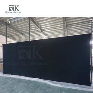 Kit de telón de fondo de alta calidad y fácil instalación con tubos y cortinas para stand de ferias comerciales y decoración de bodas - Product Image 5