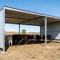 Dôme à structure en acier galvanisé préfabriqué moderne pour poulaillers, bâtiments d'élevage, fermes équine, entrepôts d'élevage