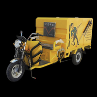 Camion de nettoyage haute pression électrique à trois roues, nouveau modèle, fournisseur chinois en gros, réservoir haute capacité de 200 gallons, 1,5 CV, version étendue