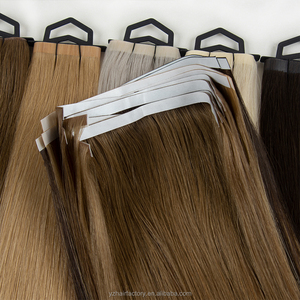 Extensions de cheveux humains russes à bandes adhésives en PU invisible, tissage cutané invisible injecté - Product Image 4