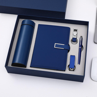 Ensemble cadeau d'affaires promotionnel écologique de luxe en acier inoxydable et papier avec thermos, carnet et stylo imprimés UV