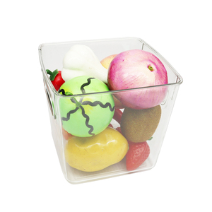Transparent Plastic Fridge Organizer Kitchen Transparent Plastic Fridge Organizer For Vegetable Food Freezer Drawer Stackable Refrigerator Storage Box Bin