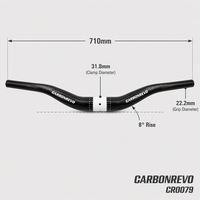 Guidon de scooter électrique Carbonrevo, guidon en aluminium, résistant à la corrosion, pièce de rechange de qualité supérieure, compatible