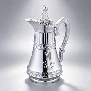 Carafe Dallah Arabe <span class=keywords><strong>Creed</strong></span> Unified 0.6L & 1.0L, Ensemble Double, Coque Métallique, Intérieur en Verre, pour Ramadan Iftar, Gulf Mart, Achat en Gros - Product Image 3
