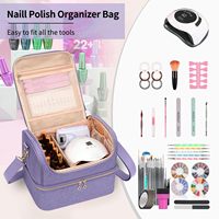 Sac de transport personnalisé pour femmes, 45 flacons, sac de rangement, organiseur de vernis à ongles de voyage