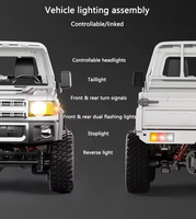 MN82 Kids Electric Offroad Cars 1/12 4WD RC Diecast Toys Truck 4X4 2.4G RTR Radio Control Crawler avec lumières LED