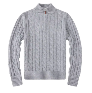 Áo len cổ lọ dệt kim kiểu Polo phong cách <span class=keywords><strong>Old</strong></span> Money, áo hoodie nửa khóa kéo, kiểu dáng thường ngày mùa đông dành cho nữ, có họa tiết ngựa Pony. - Product Image 2