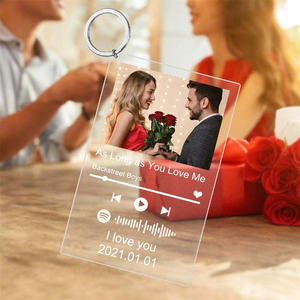 Qiuhan-llavero con impresión de imagen OEM, cubierta personalizada de álbum acrílico, llavero de música - Product Image 4