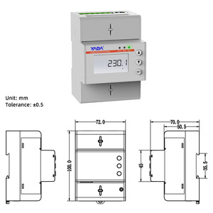 Yada DTSD3366D-4P-G0 ba giai đoạn thông minh Điện Watt kWh Điện Áp Kỹ thuật số RS485 modbus đa chức năng năng lượng màn hình mét - Product Image 6