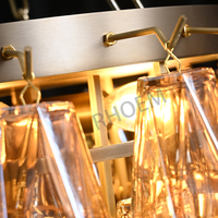 Plafonnier en verre de luxe moderne pour salon, personnalisation de l'éclairage, décoration de la maison, éclairage rond design