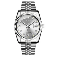 Montre à quartz tendance avec bracelet en alliage et cadran à aiguilles, aiguilles écologiques, élégante pour les couples