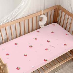 Baby Fitted <b>Crib</b> Sheet <b>Set</b> Custom Logo Organic Cotton Muslin Fitted <b>Crib</b> Sheet for Baby - Product Image 2