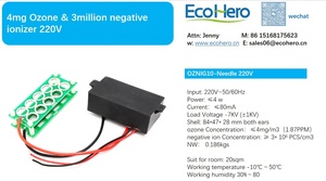 220V 4mg/L Máy phát điện <span class=keywords><strong>Ozone</strong></span> tùy chỉnh ion <span class=keywords><strong>Ozone</strong></span> Máy phát điện mini cho giặt giặt quần áo hộ gia đình nhà bếp phòng tắm <span class=keywords><strong>Ozone</strong></span> WA - Product Image 2