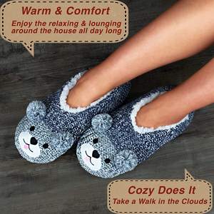 Pantoufles d'hiver confortables et chaudes en fourrure d'animal avec pinces, design personnalisé de haute qualité - Product Image 4