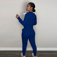 Ensemble de survêtement décontracté 2 pièces en polaire épaisse pour femme, pantalon de jogging et cardigan à capuche, idéal pour l'automne et l'hiver