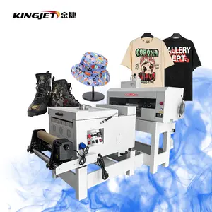 Kingjet 30Cm Powder 4 Digital Film A2 4 Head Xp600 A Roll Heads I3200 A3 With Transfer 3D Effect Dtf Printer Machine