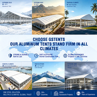Tenda Impermeabile in Alluminio Clearspan su Misura per Matrimoni, Esposizioni e Grandi Eventi all'Aperto