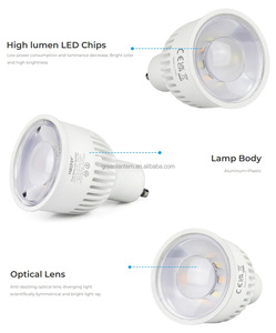 Spot <span class=keywords><strong>LED</strong></span> <span class=keywords><strong>Gu10</strong></span> 6W à <span class=keywords><strong>faisceau</strong></span> <span class=keywords><strong>étroit</strong></span>, <span class=keywords><strong>ampoule</strong></span> <span class=keywords><strong>LED</strong></span> en aluminium à 30 degrés, mini projecteur FUT107 6W <span class=keywords><strong>GU10</strong></span> double projecteur <span class=keywords><strong>LED</strong></span> blanc 2.4G - Product Image 3