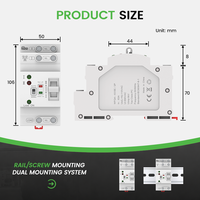 Mini ATS AC Commutateur de transfert automatique et manuel 2P 63A 110V 220V, sélecteur électrique double alimentation automatique, montage sur rail DIN