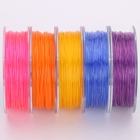 Cordon de perles 0.5 & 0.8mm fil élastique accessoires de bijoux colorés pour la fabrication de colliers de bracelets
