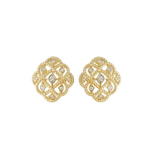 Pendientes de Botón de Flor con Circonita, Chapados en Oro de 18K y Platino, Estilo Cristiano Moderno, Rakol E21090060, para Mujer, Aniversario - Product Image 6