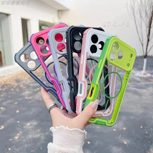 Dustproof Bumper Clear Magnetic Phone <b>case</b> for iPhone 17 Air 16 15 14 Pro Max Transparent Lines Shockproof Back Cover - Product Image 6