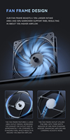 Ventilador de Caja ARGB de Levitación Magnética MFDB de Alto Rendimiento de 120 mm, 2000 RPM, Silencioso, Refrigeración PWM, Presión Estática de 3.3 mmH2O, para Caja de PC y CPU