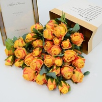 Bouquet de roses artificielles de haute qualité à tige unique, 7 têtes, petites roses flocon de neige, pour la Saint-Valentin, les fêtes et la décoration de mariage
