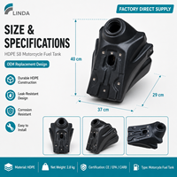 Réservoir de carburant pour moto LINDA S8 7L HDPE, remplacement pour Yamaha Dirt Bike Motocross Enduro Off-Road, nouvelle qualité supérieure, garantie 1 an
