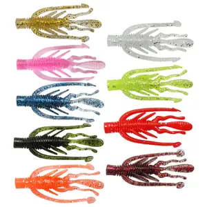 CASTSOON Jigging Wobblers Señuelos blandos 63mm 2.5g1 Unids 0/bolsa Camarón flotante con señuelo de alta elasticidad a pescado Cebo suave